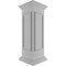 Ekena Millwork 12"W x 40"H End Newel Post with Panel, Peaked Capital & Base Trim (Installation kit included) NWL12X40EPP0B0 - alternate 8